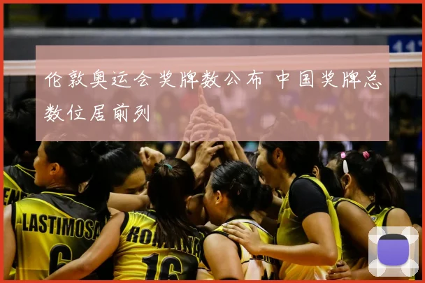 伦敦奥运会奖牌数公布 中国奖牌总数位居前列